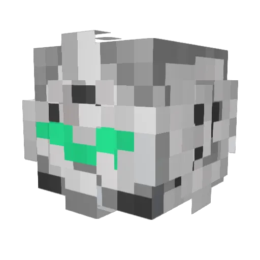 Omnomnominath Minecraft avatar head, 3D render