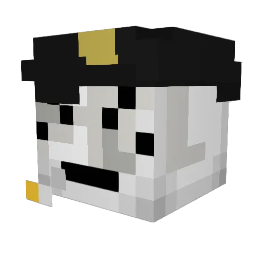 OmotIpantsman Minecraft avatar head, 3D render