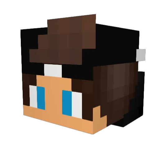 OmpaLompa28 Minecraft avatar head, 3D render