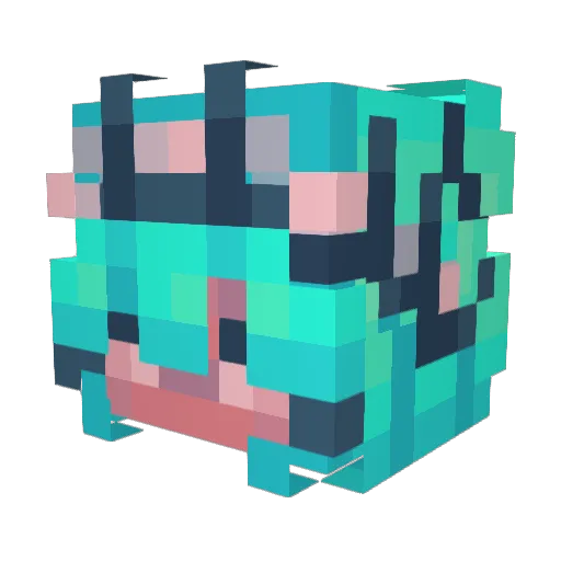 Ompeii Minecraft avatar head, 3D render