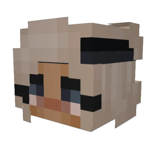 OmqItzMe101 Minecraft avatar head, 3D render