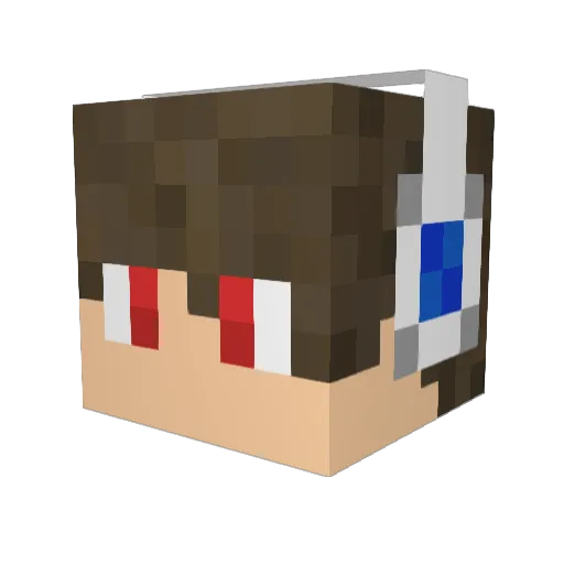 OmriGel Minecraft avatar head, 3D render
