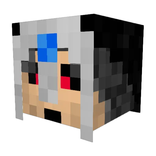 OmskCrow Minecraft avatar head, 3D render
