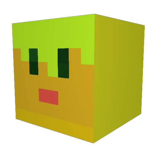 Omso Minecraft avatar head, 3D render