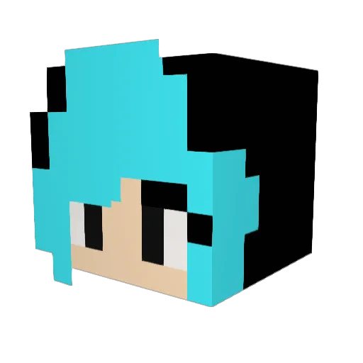 Omsterz Minecraft avatar head, 3D render