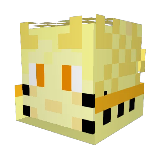 OmuShu Minecraft avatar head, 3D render