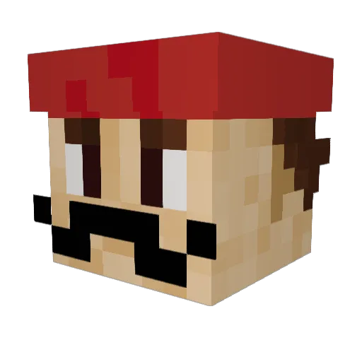 Omuamuah Minecraft avatar head, 3D render