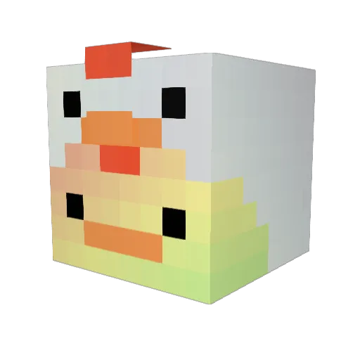 Omuraxisu Minecraft avatar head, 3D render