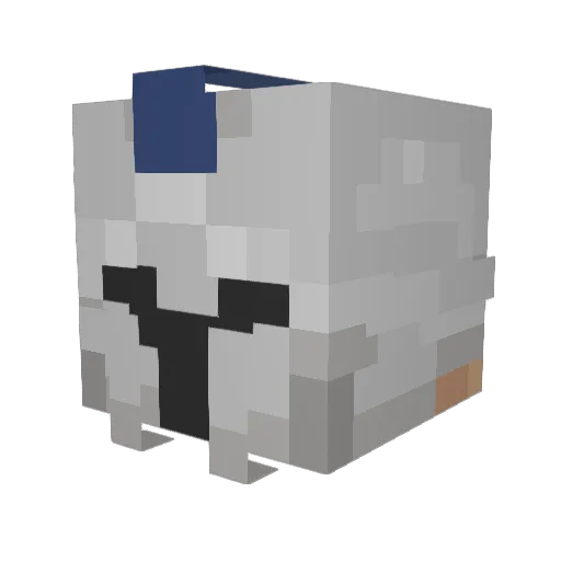 Omvro Minecraft avatar head, 3D render
