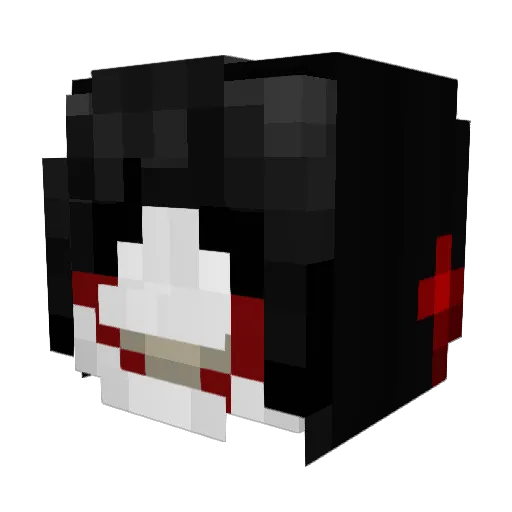 Omwwe Minecraft avatar head, 3D render