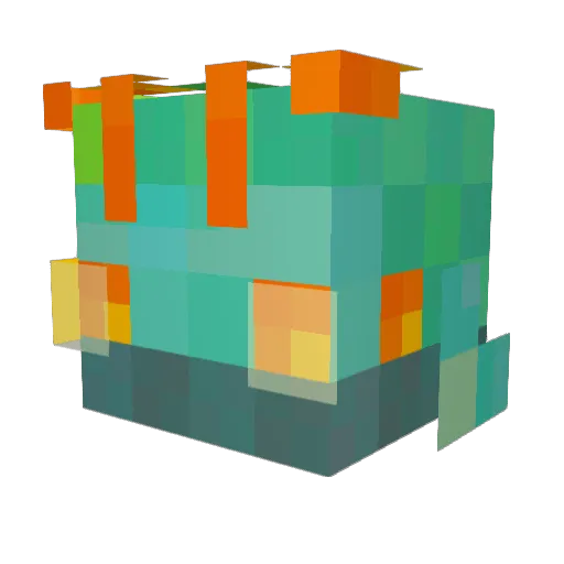 Omy1212 Minecraft avatar head, 3D render