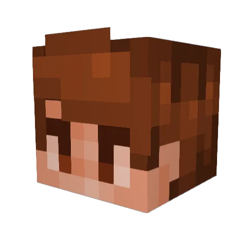 On9MC Minecraft avatar head, 3D render