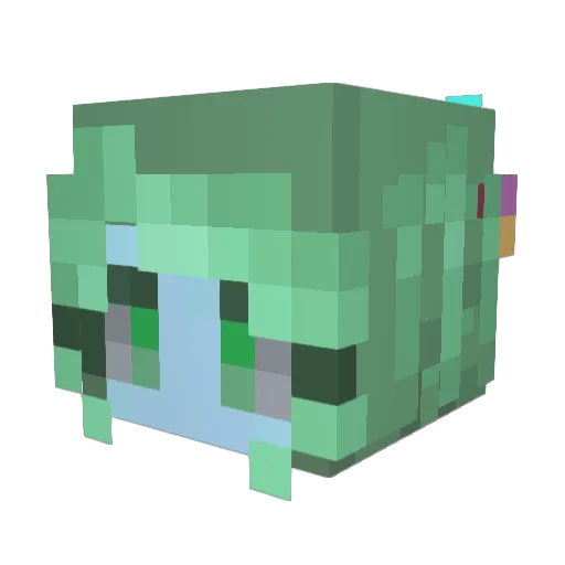 OnBho Minecraft avatar head, 3D render