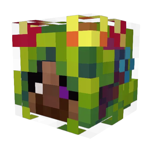 OnCraft Minecraft avatar head, 3D render