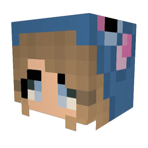 OnMercury Minecraft avatar head, 3D render