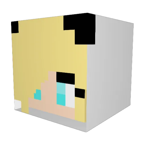 OnNixi Minecraft avatar head, 3D render
