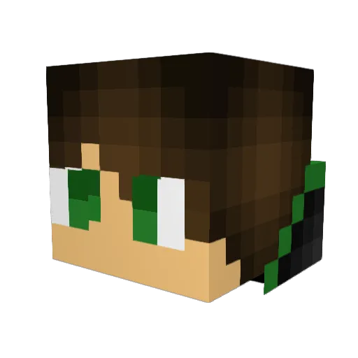 OnPing Minecraft avatar head, 3D render