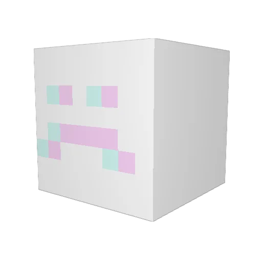 OnSad Minecraft avatar head, 3D render