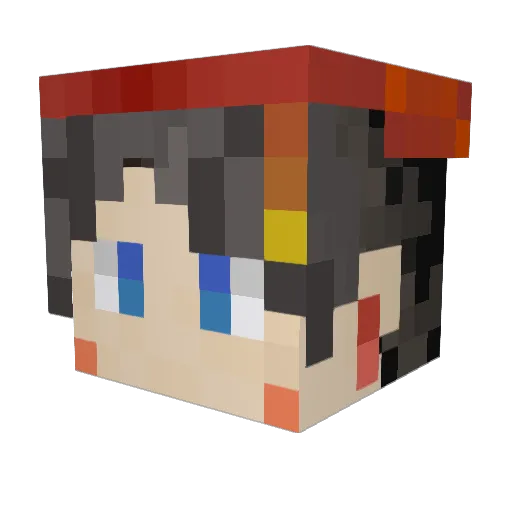 OnShitsu Minecraft avatar head, 3D render