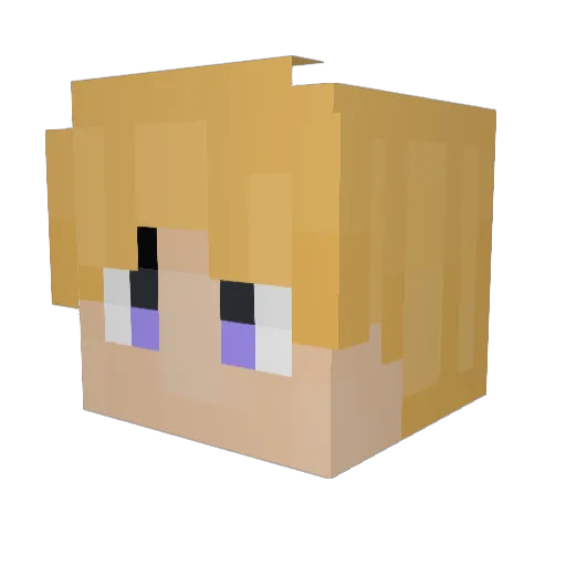 OnThePoint Minecraft avatar head, 3D render
