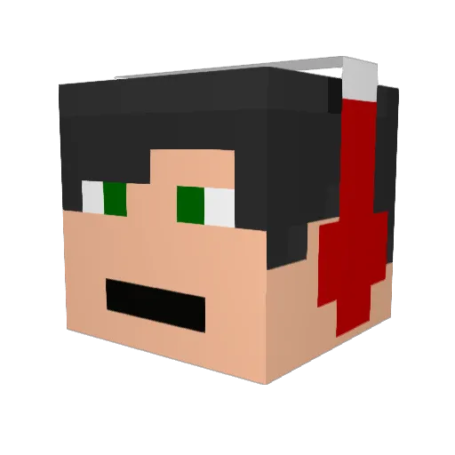 OnTuesdays Minecraft avatar head, 3D render