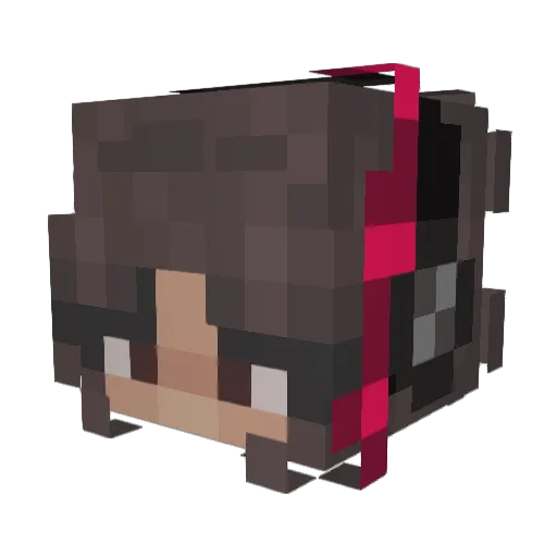 OnaHeHe Minecraft avatar head, 3D render