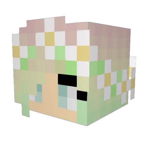 Onaedo Minecraft avatar head, 3D render