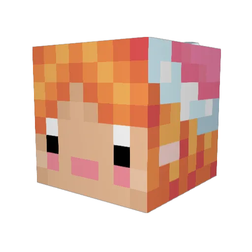 Onalga Minecraft avatar head, 3D render