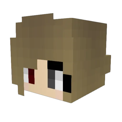 Onaplate Minecraft avatar head, 3D render