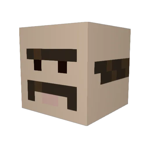 Onawyndee Minecraft avatar head, 3D render