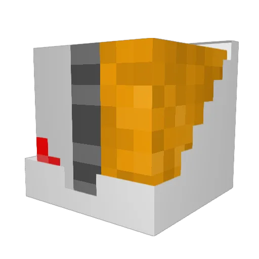 Onboardsolid41 Minecraft avatar head, 3D render