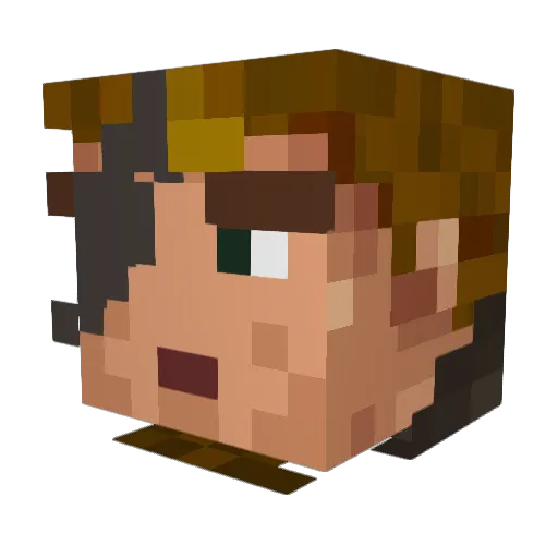 Onbrock Minecraft avatar head, 3D render