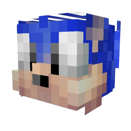 OnceTwice3 Minecraft avatar head, 3D render