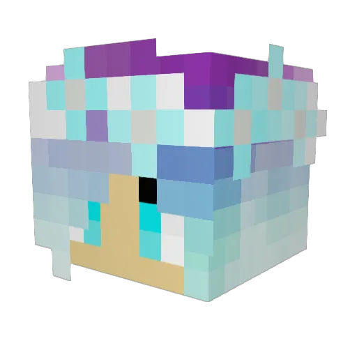 Once_Hero Minecraft avatar head, 3D render