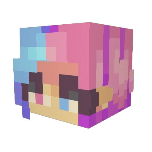 Oncehigh Minecraft avatar head, 3D render