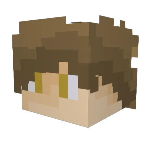 OncleBenz97 Minecraft avatar head, 3D render