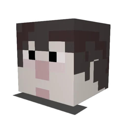 OncleBombas Minecraft avatar head, 3D render