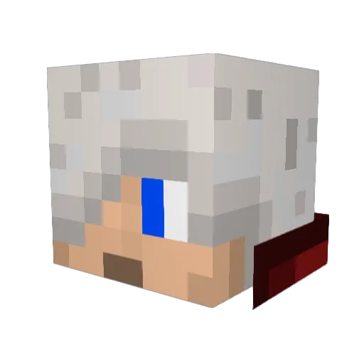 OncleSamGaming Minecraft avatar head, 3D render