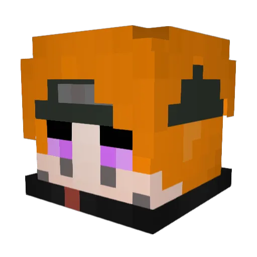 Oncomouse Minecraft avatar head, 3D render