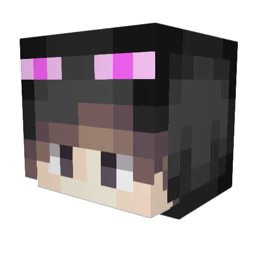 Ondes Minecraft avatar head, 3D render