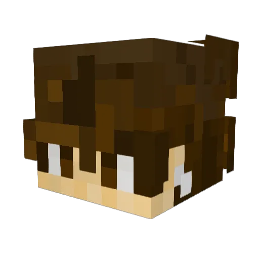 Ondisz Minecraft avatar head, 3D render
