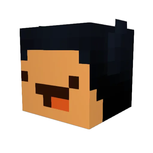 One2Manny Minecraft avatar head, 3D render