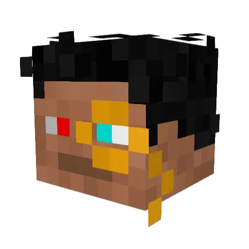 One7One Minecraft avatar head, 3D render