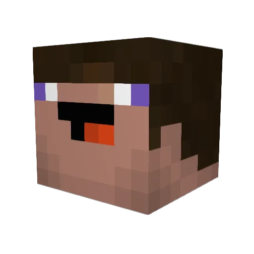 One9Eight Minecraft avatar head, 3D render
