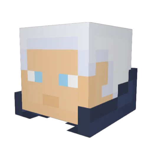 OneArmedMadman Minecraft avatar head, 3D render