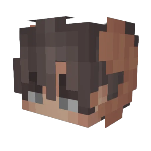 OneArmedSeeker Minecraft avatar head, 3D render