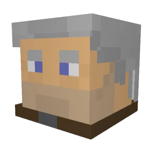 OneBaldMexican Minecraft avatar head, 3D render