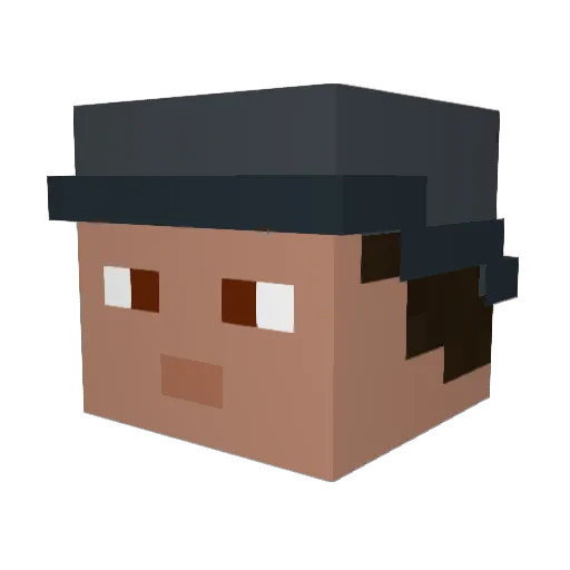 OneCPM Minecraft avatar head, 3D render