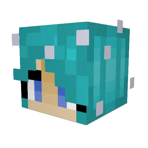 OneChuffedChick Minecraft avatar head, 3D render
