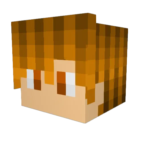 OneChut Minecraft avatar head, 3D render